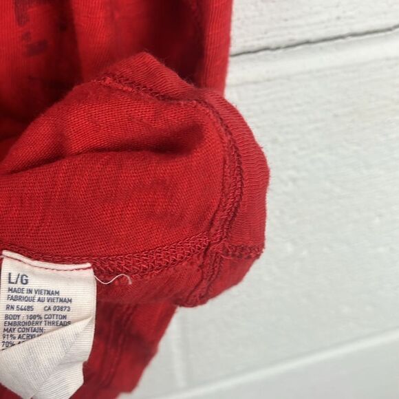 American Eagle men’s Y2K retro patch graphic red short sleeve tee - Picture 3 of 5